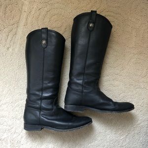 Black Leather Melissa Frye Boots